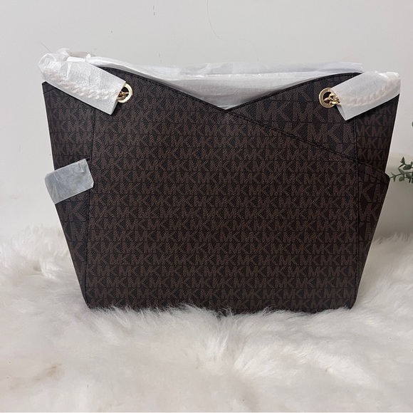 Michael Michael Kors jet Set Large Saffiano Leather Shoulder Bag Brown - Picture 5 of 7